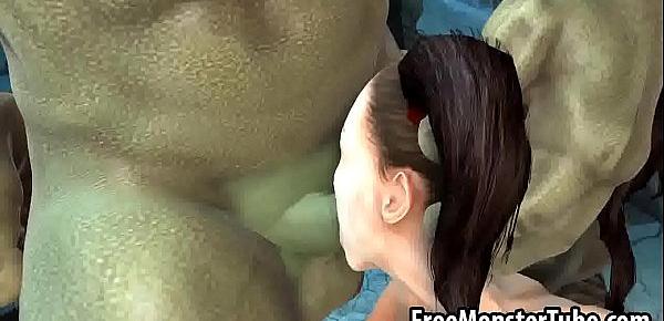  3D Harely Quinn gets fucked outdoors by The Hulk